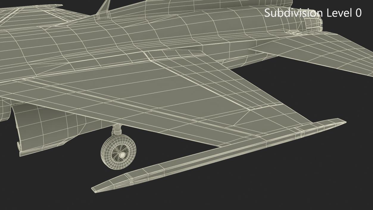 3D Unarmed Fighter Jet AIDC F-CK-1