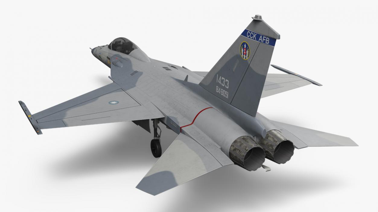 3D Unarmed Fighter Jet AIDC F-CK-1