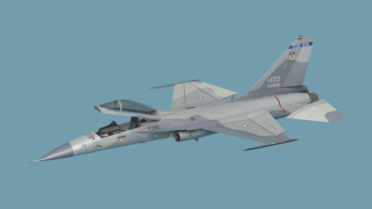 3D Unarmed Fighter Jet AIDC F-CK-1