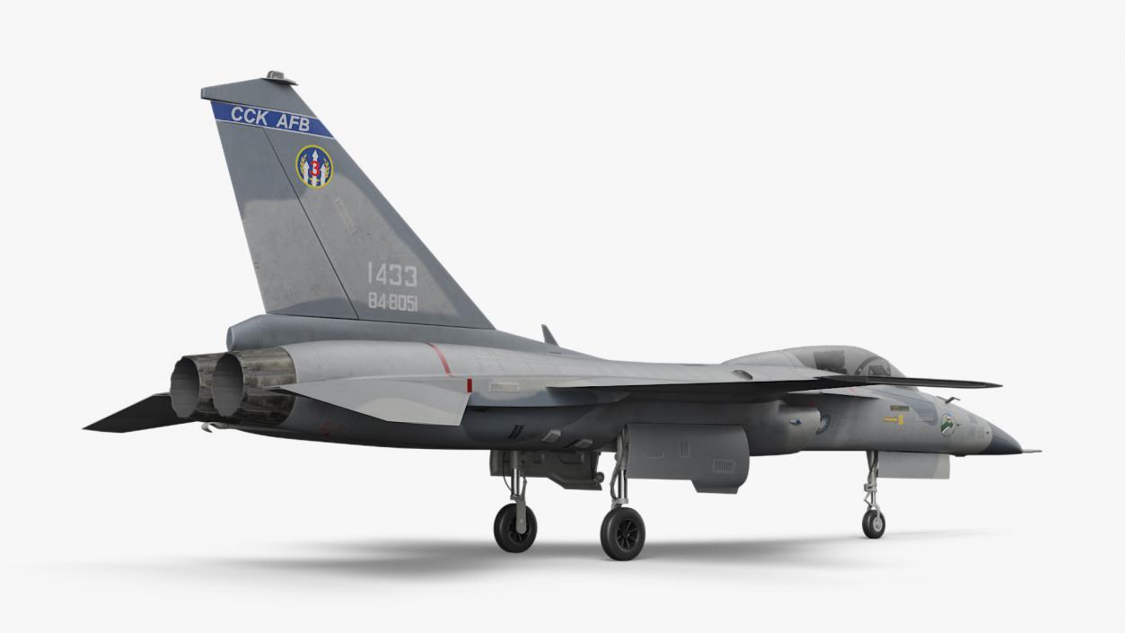 3D Unarmed Fighter Jet AIDC F-CK-1