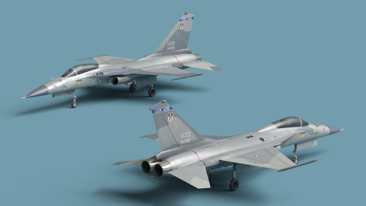 3D Unarmed Fighter Jet AIDC F-CK-1