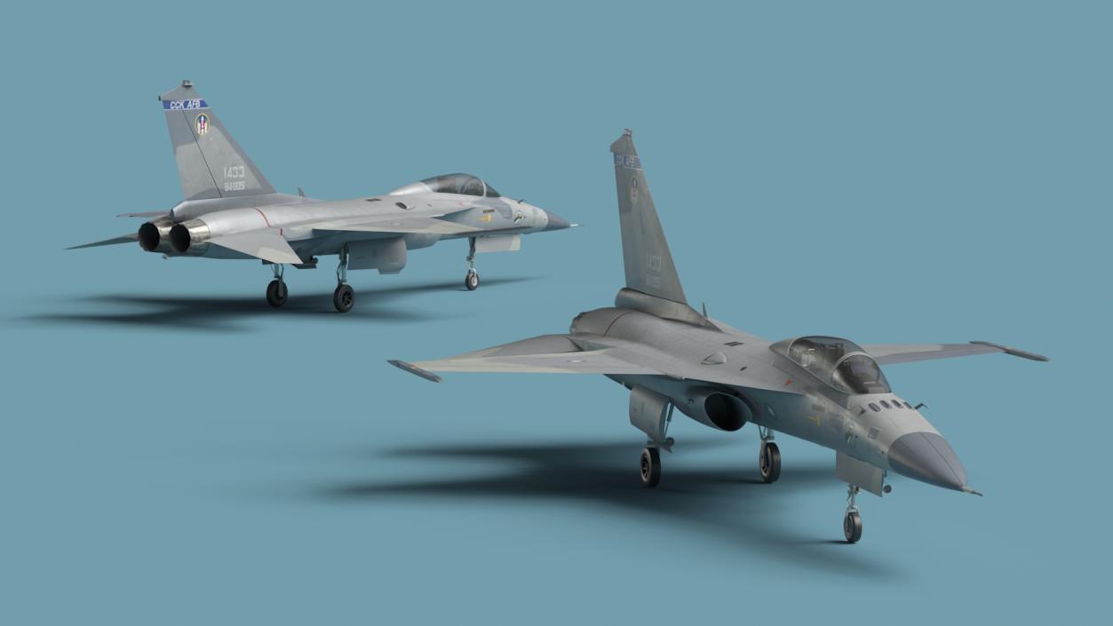 3D Unarmed Fighter Jet AIDC F-CK-1