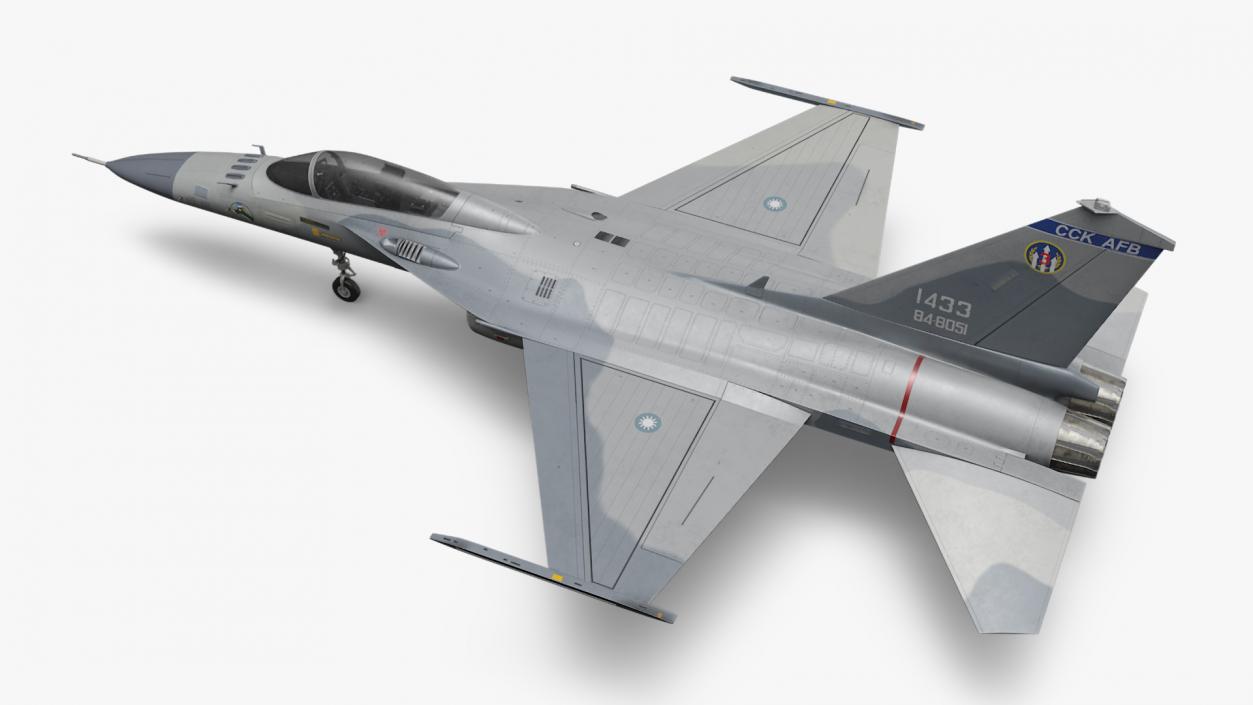 3D Unarmed Fighter Jet AIDC F-CK-1