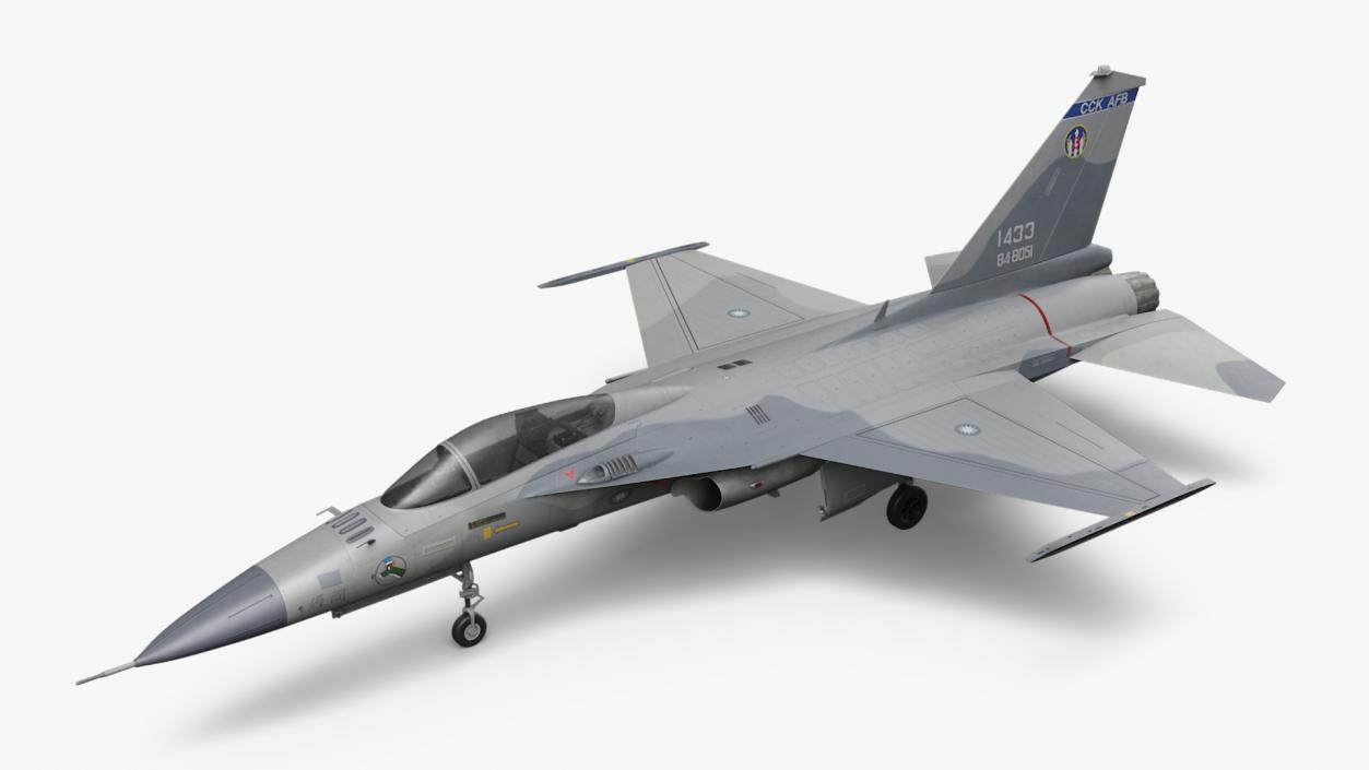 3D Unarmed Fighter Jet AIDC F-CK-1