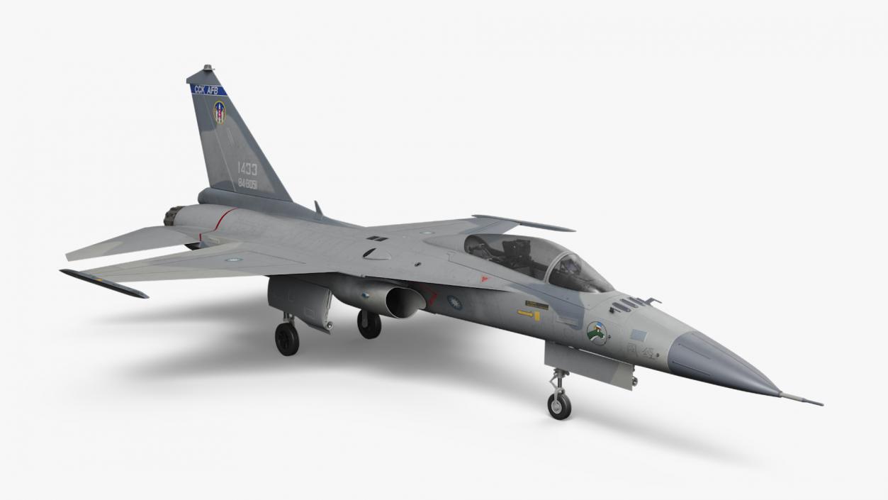 3D Unarmed Fighter Jet AIDC F-CK-1