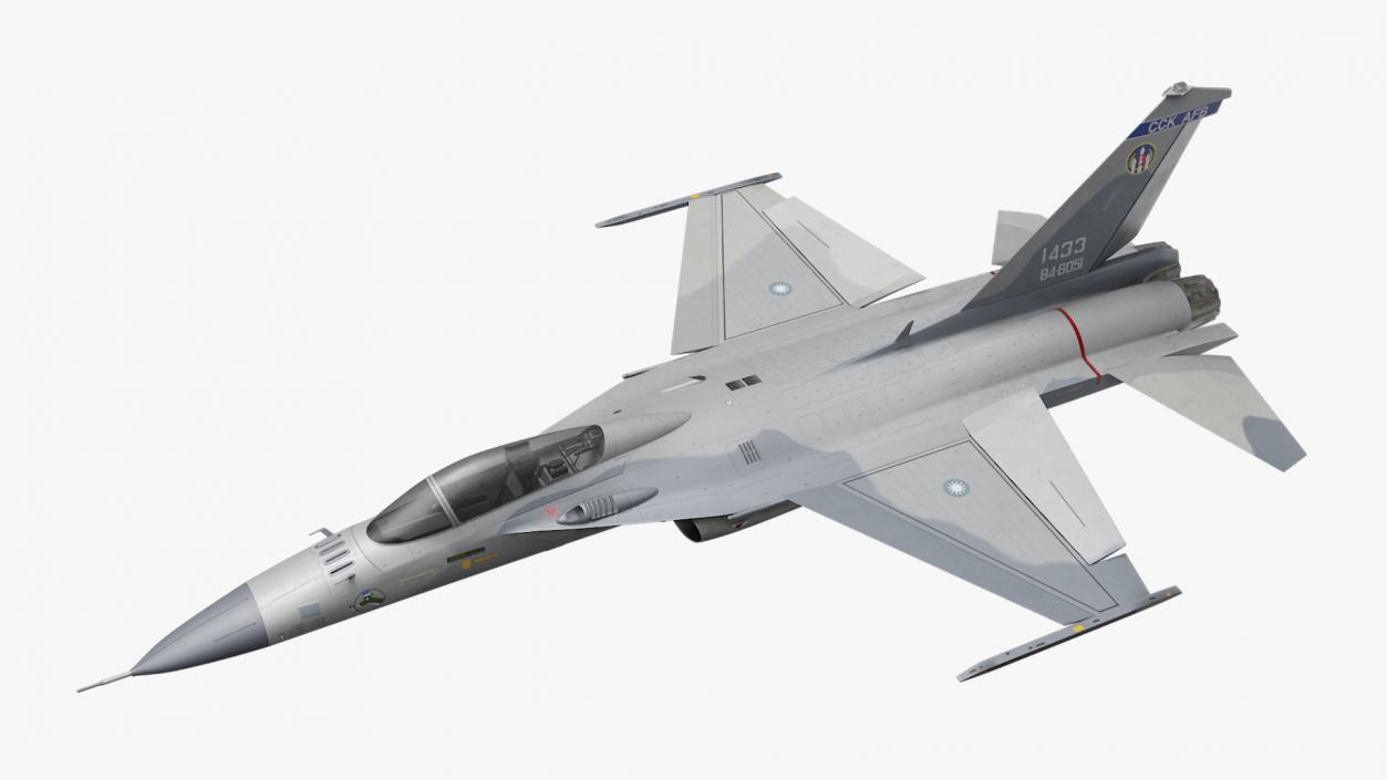 3D Unarmed Fighter Jet AIDC F-CK-1