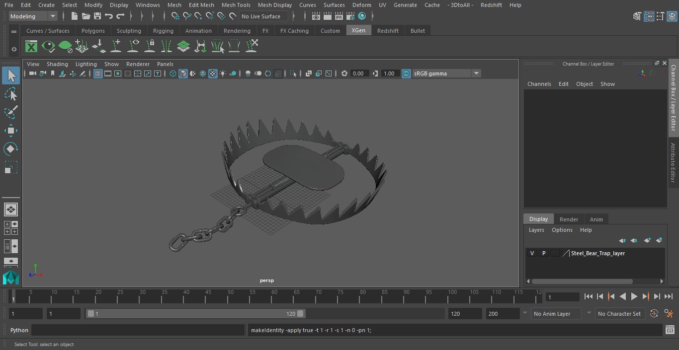 3D model Steel Bear Trap