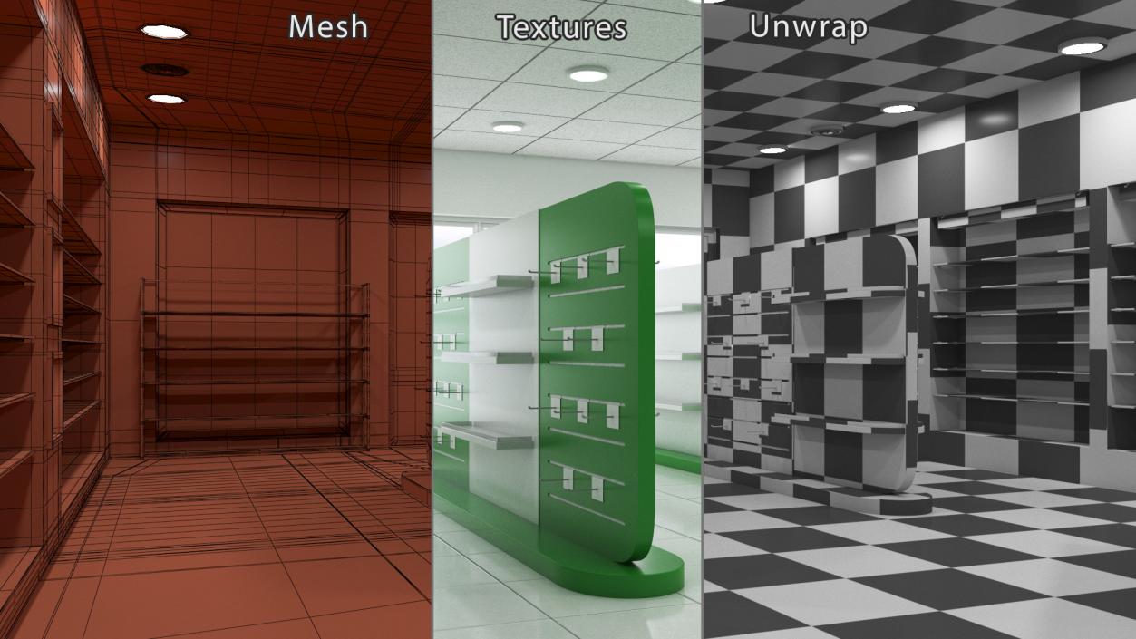 3D Empty Store