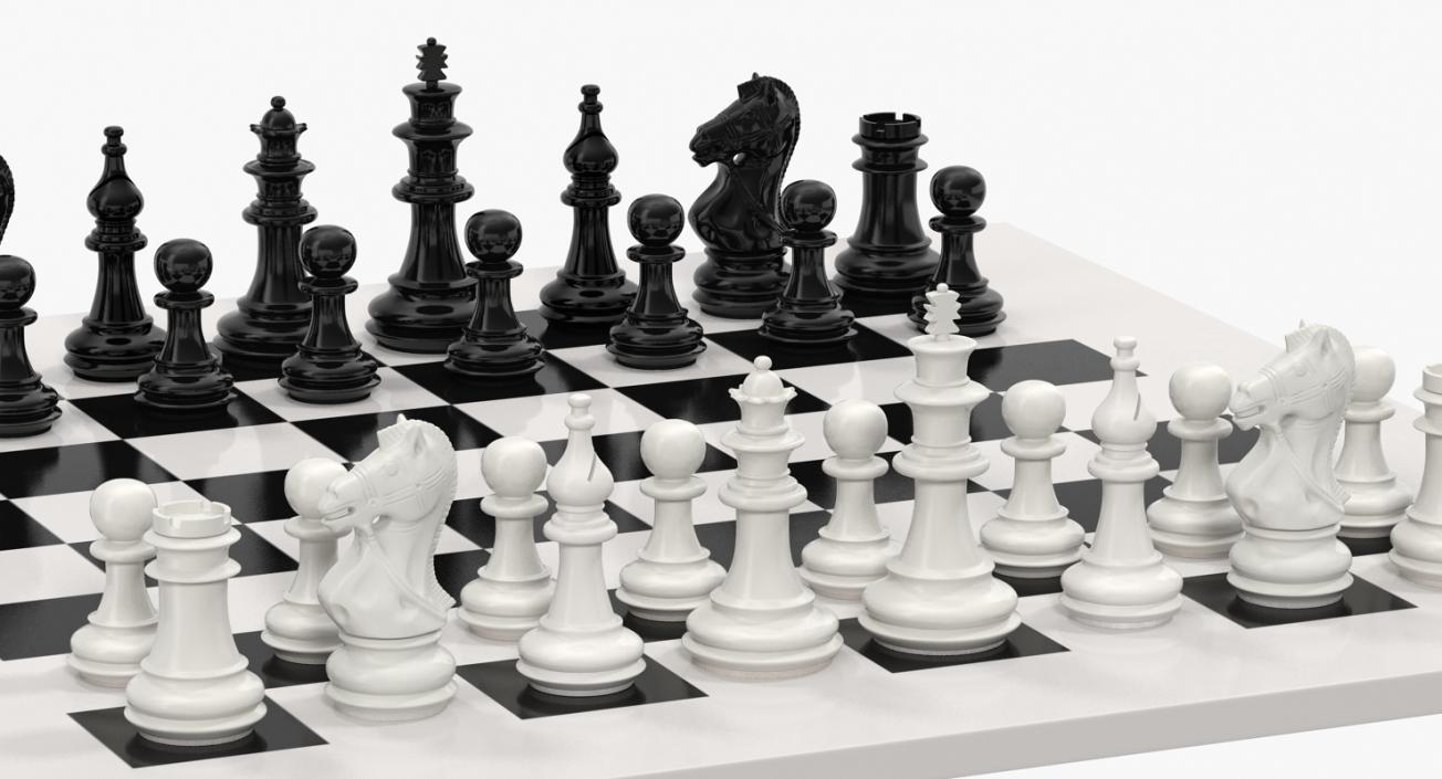 Plastic Chess Set 3D