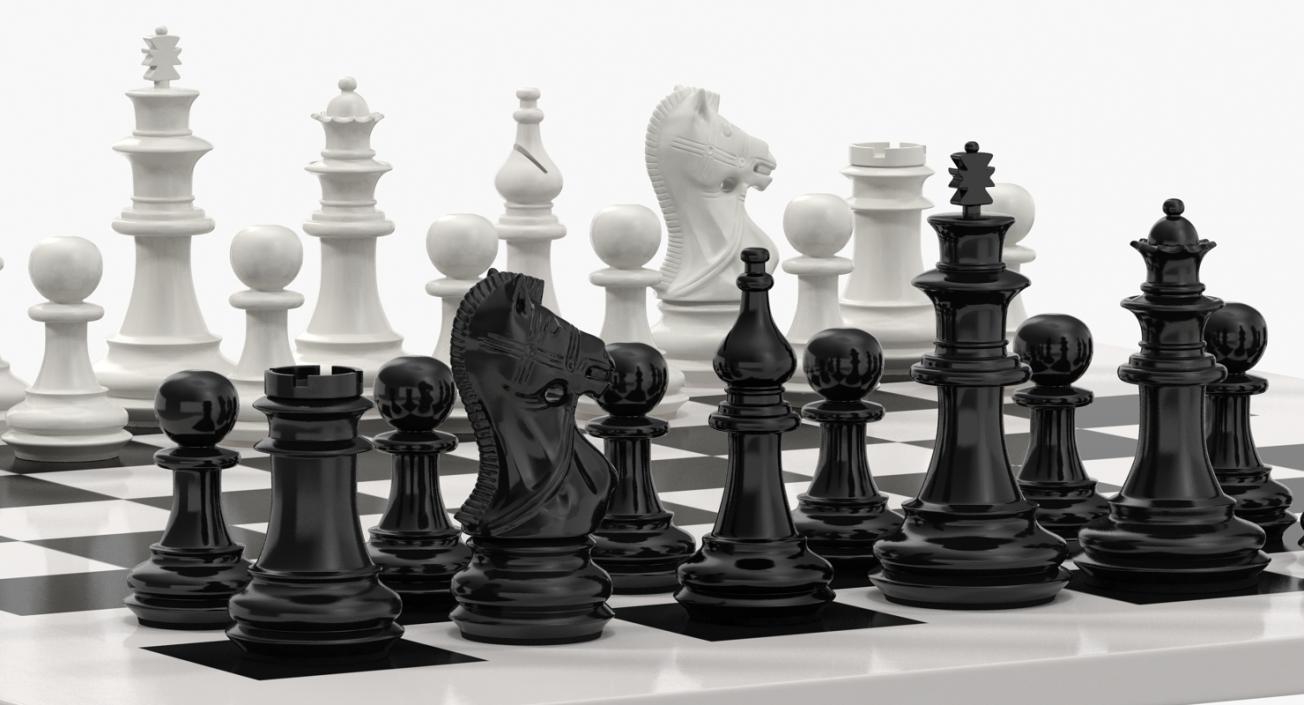 Plastic Chess Set 3D