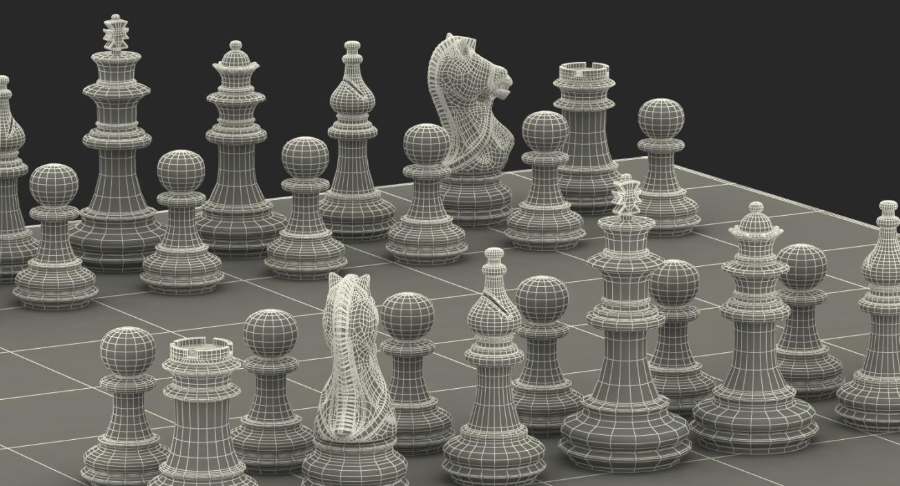 Plastic Chess Set 3D