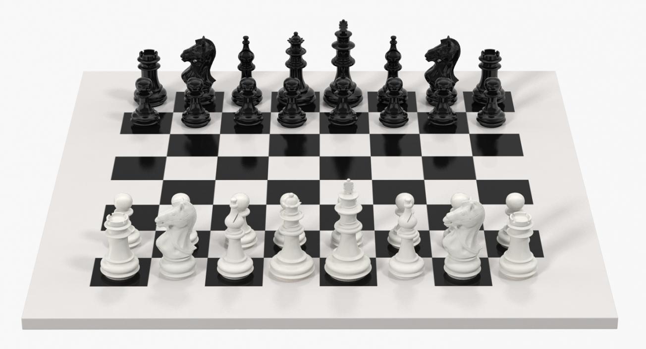 Plastic Chess Set 3D