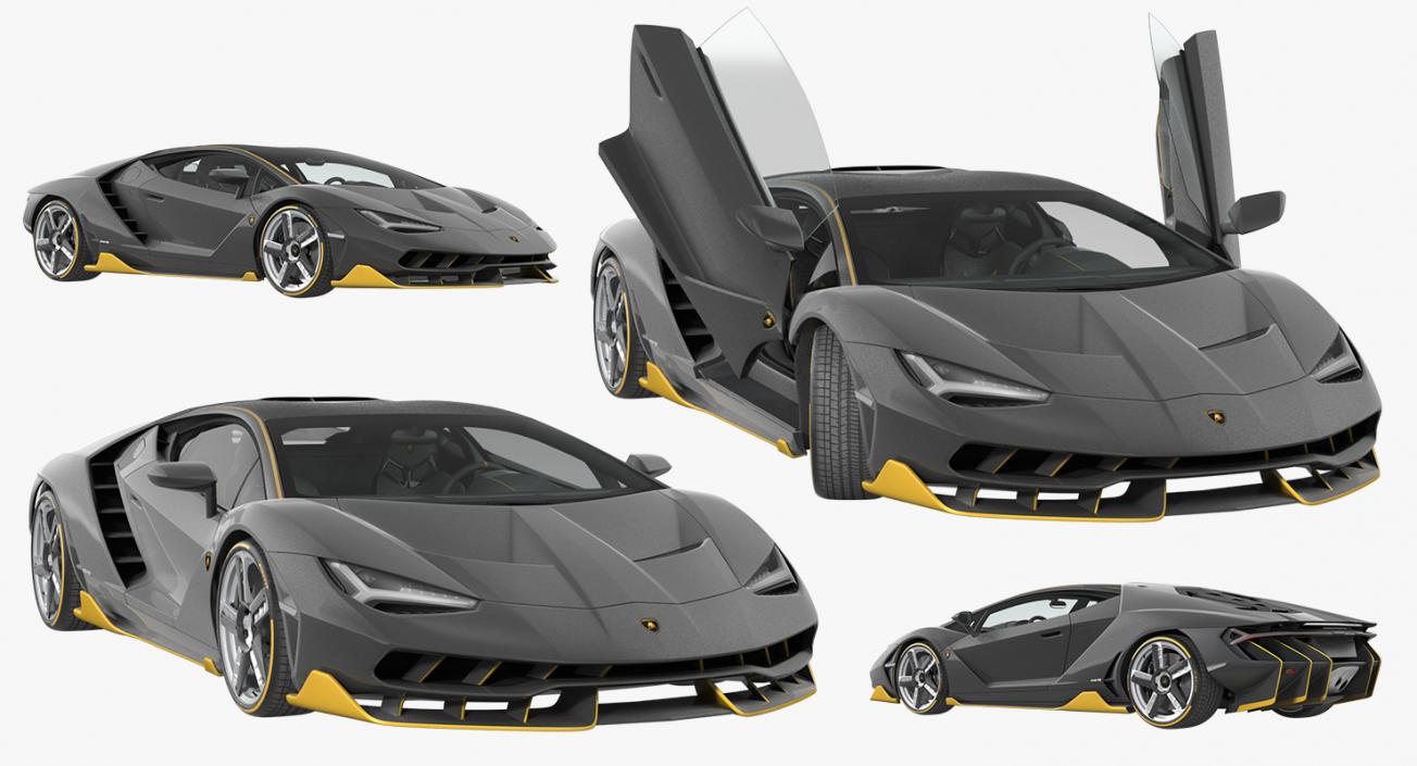 Rigged Lamborghini Cars Collection 3D model