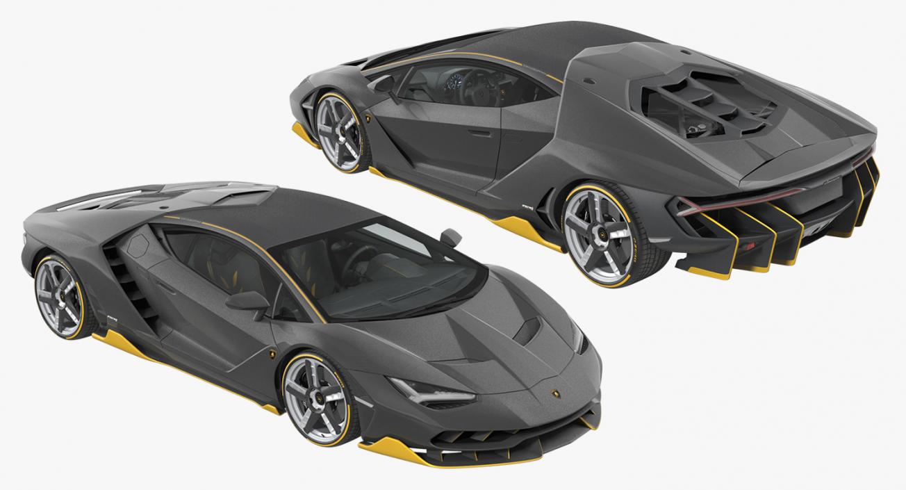 Rigged Lamborghini Cars Collection 3D model