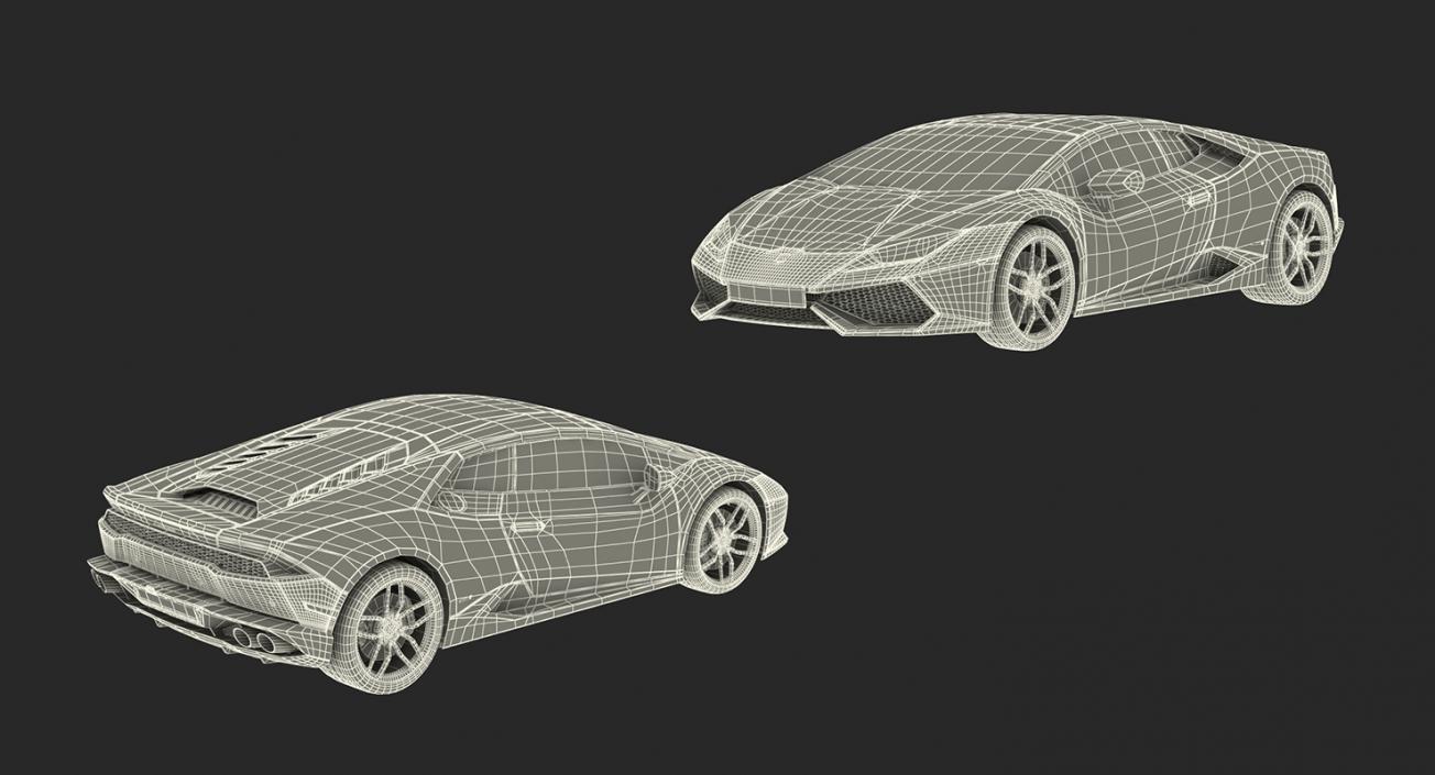 Rigged Lamborghini Cars Collection 3D model