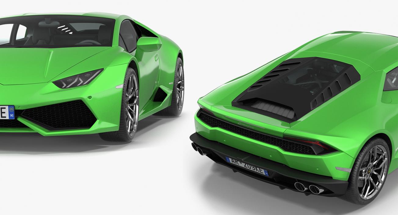 Rigged Lamborghini Cars Collection 3D model