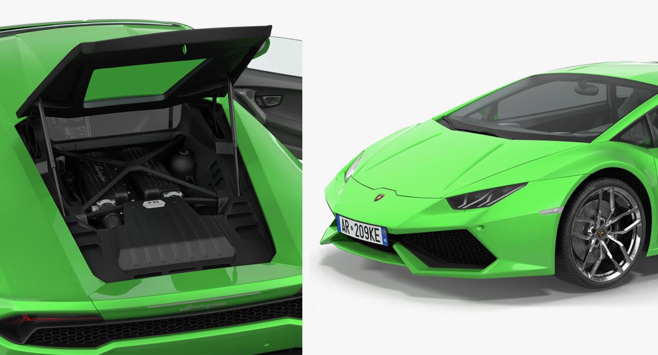 Rigged Lamborghini Cars Collection 3D model