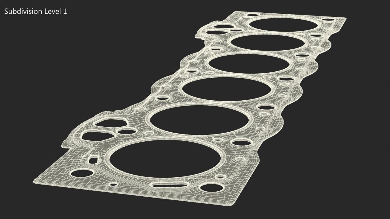 3D 1GFE Head Gasket 6 Cylinder Steel model