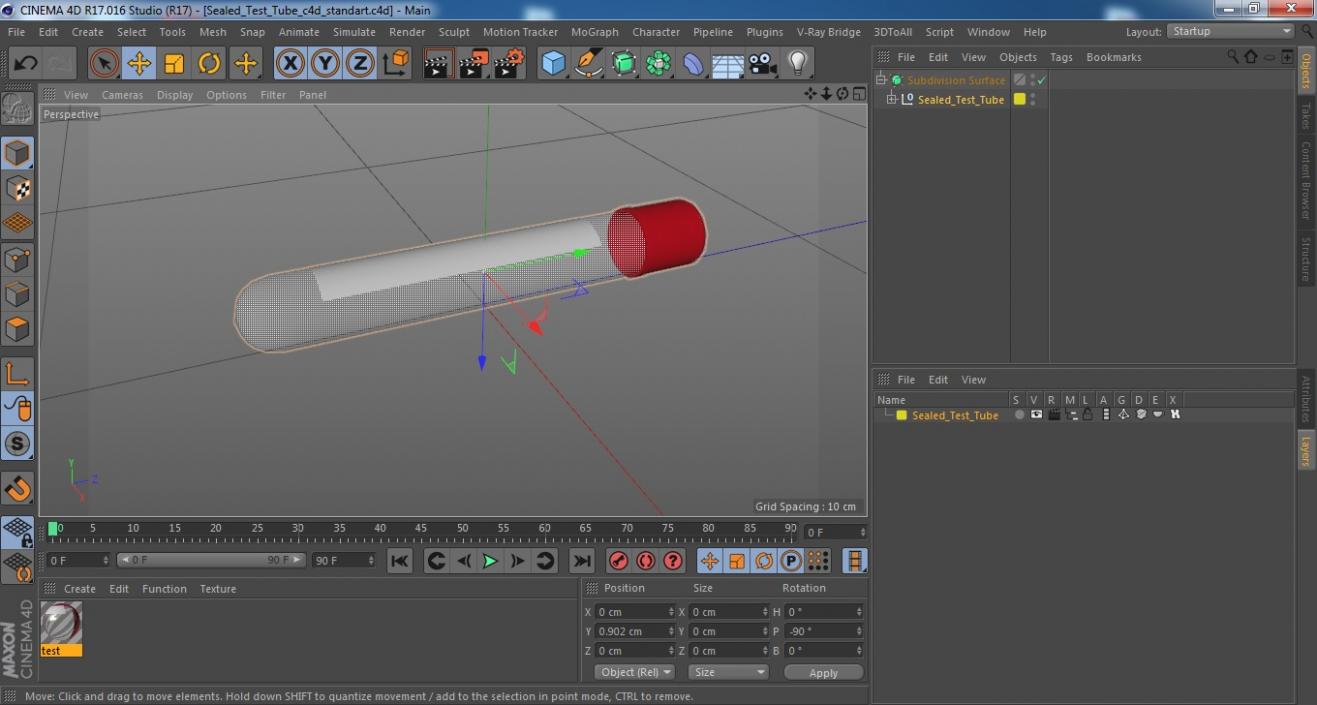 3D Sealed Test Tube