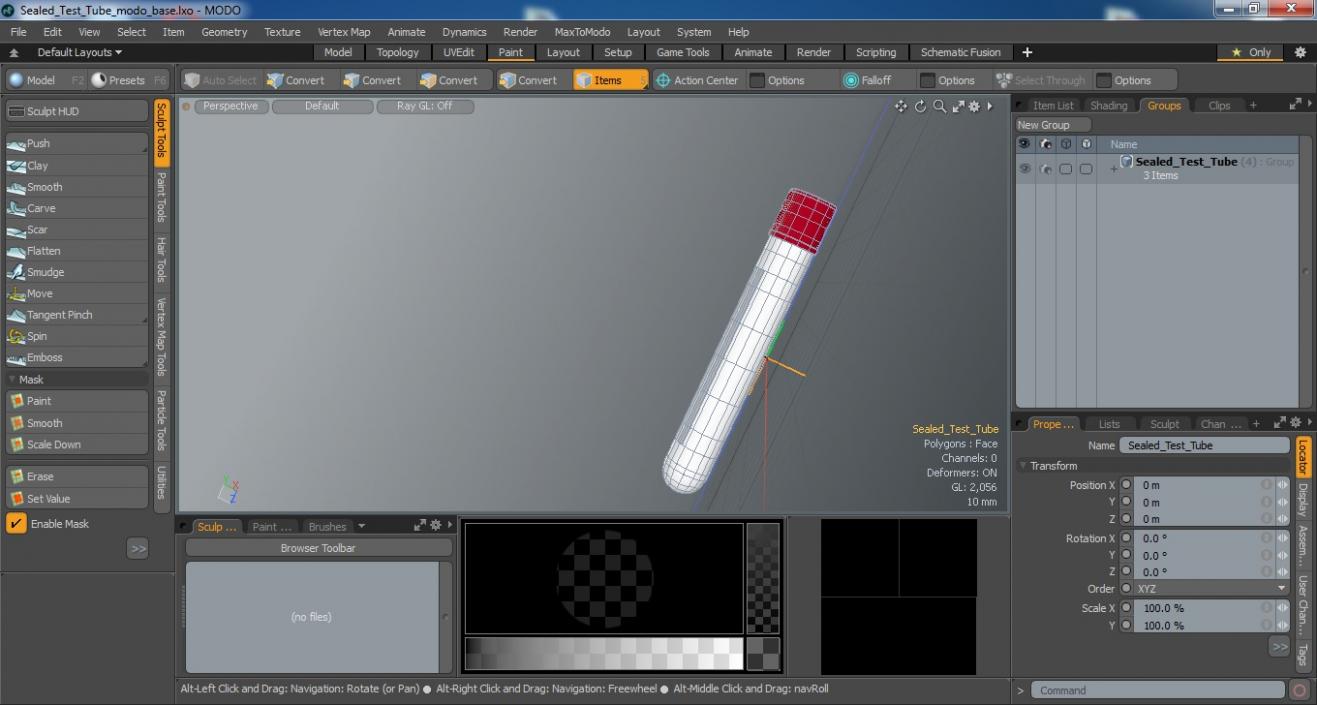 3D Sealed Test Tube