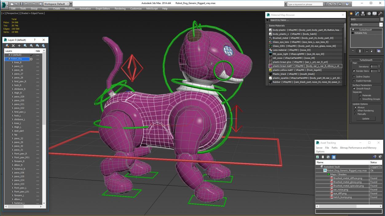 Robot Dog Generic Rigged 3D model