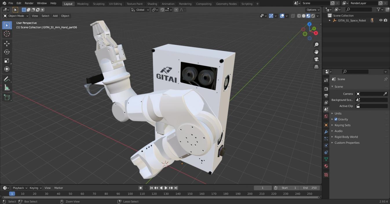 3D model GITAI S1 Space Robot