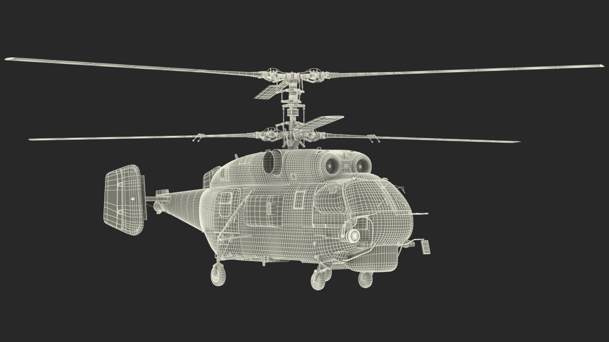 3D Kamov KA32 Russia EMERCOM Helicopter Rigged model