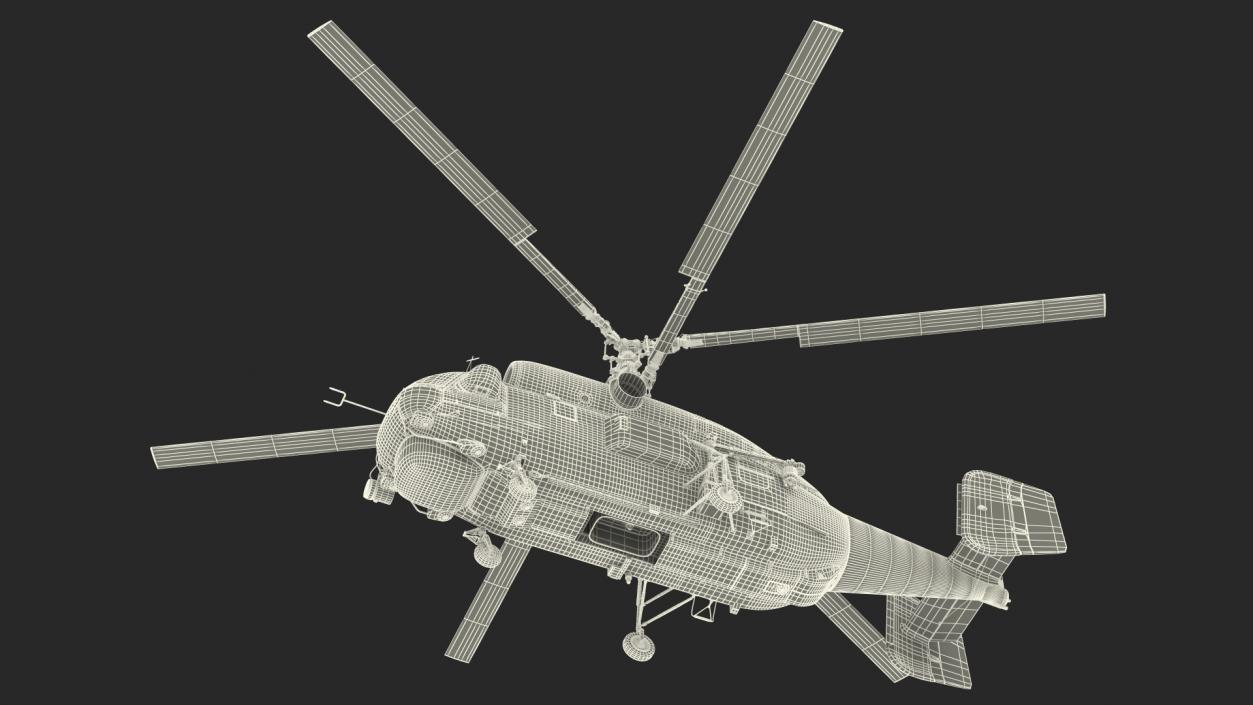 3D Kamov KA32 Russia EMERCOM Helicopter Rigged model