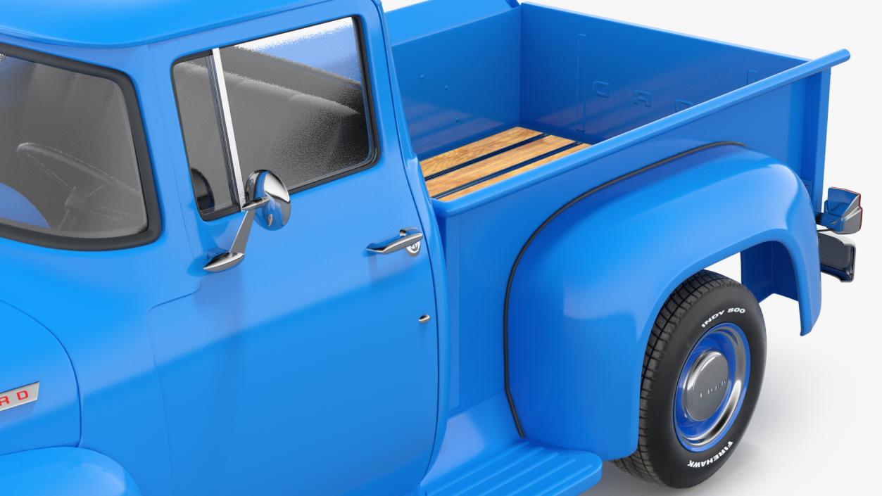 1956 Ford F100 Pickup Truck Rigged 3D model