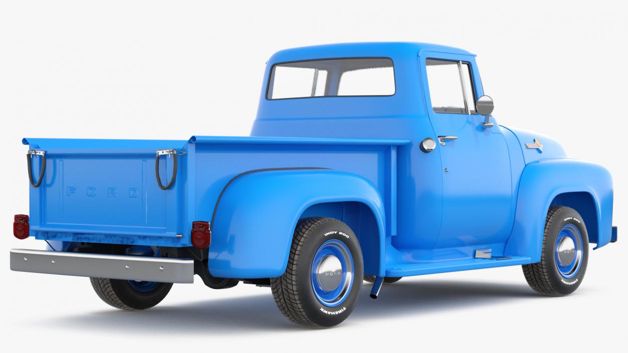 1956 Ford F100 Pickup Truck Rigged 3D model