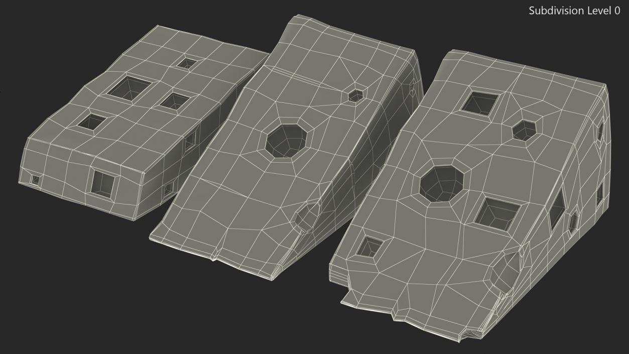 Swiss Cheese Blocks 3D model