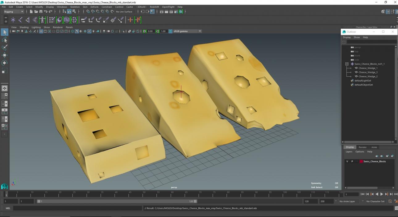 Swiss Cheese Blocks 3D model