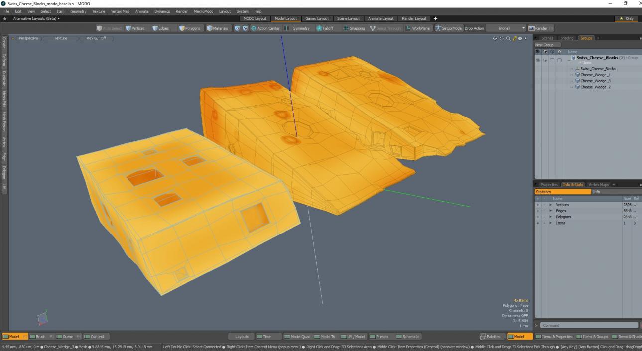 Swiss Cheese Blocks 3D model