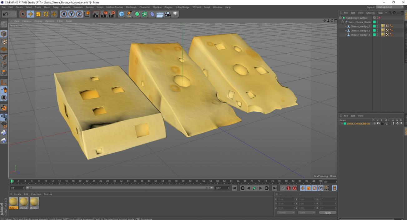 Swiss Cheese Blocks 3D model