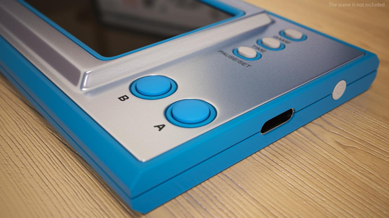 Handheld Game Console Turned Off 3D