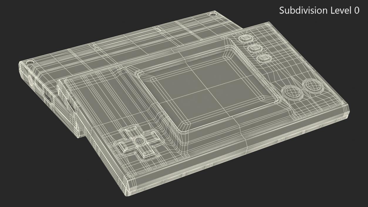 Handheld Game Console Turned Off 3D