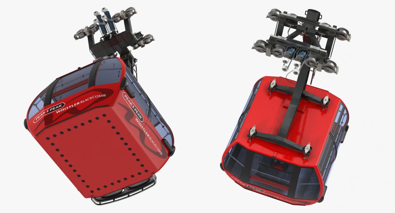 Ski Lift and Cabin 3D Models Collection 3D model