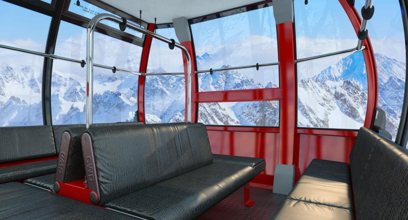 Ski Lift and Cabin 3D Models Collection 3D model