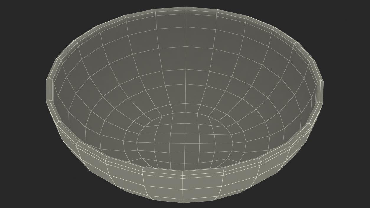 Breakfast Cereal Pads Falling into Bowl 3D model