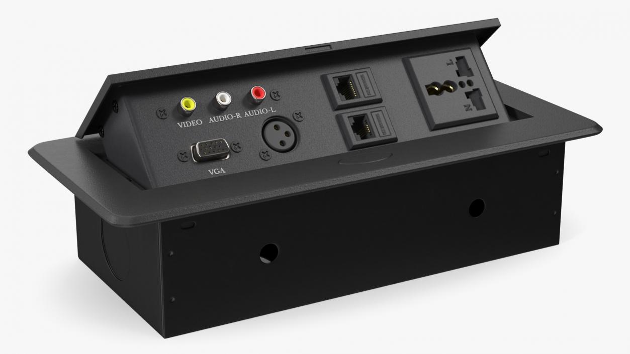 3D model Office Furniture Tabletop Switch Socket Black