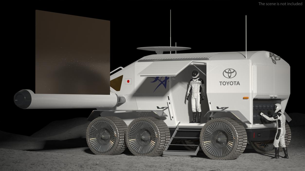 3D model Luna Cruiser Toyota Rigged for Cinema 4D