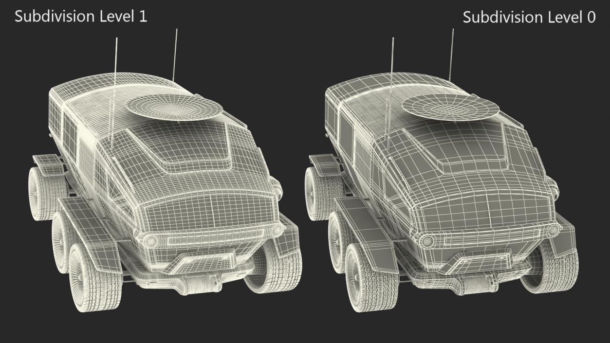 3D model Luna Cruiser Toyota Rigged for Cinema 4D