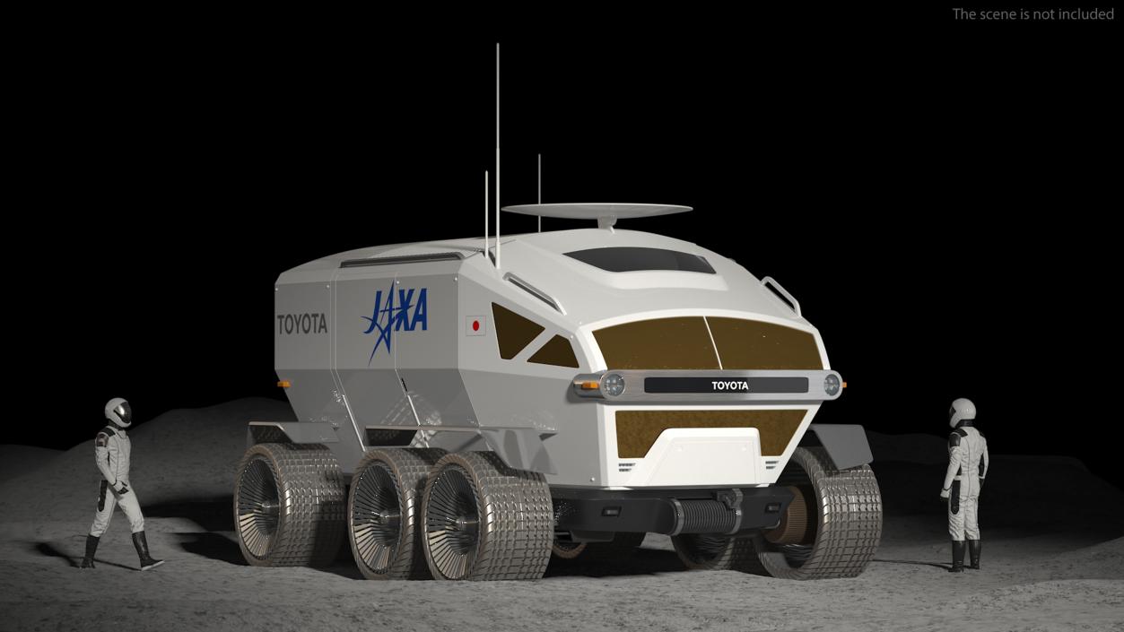 3D model Luna Cruiser Toyota Rigged for Cinema 4D