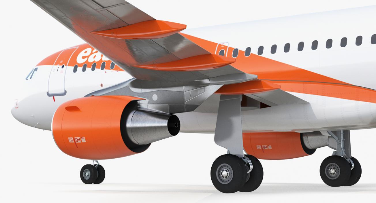 Airbus A319 EasyJet Airline Rigged 3D model