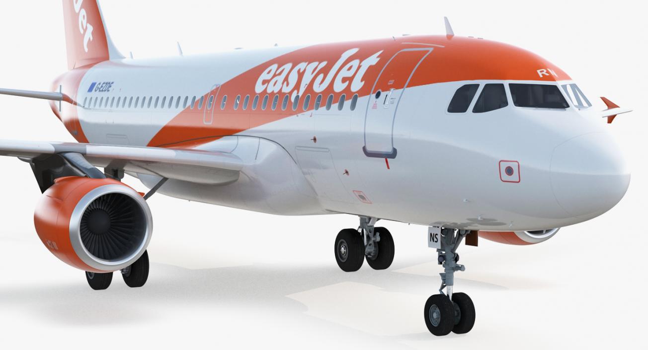 Airbus A319 EasyJet Airline Rigged 3D model