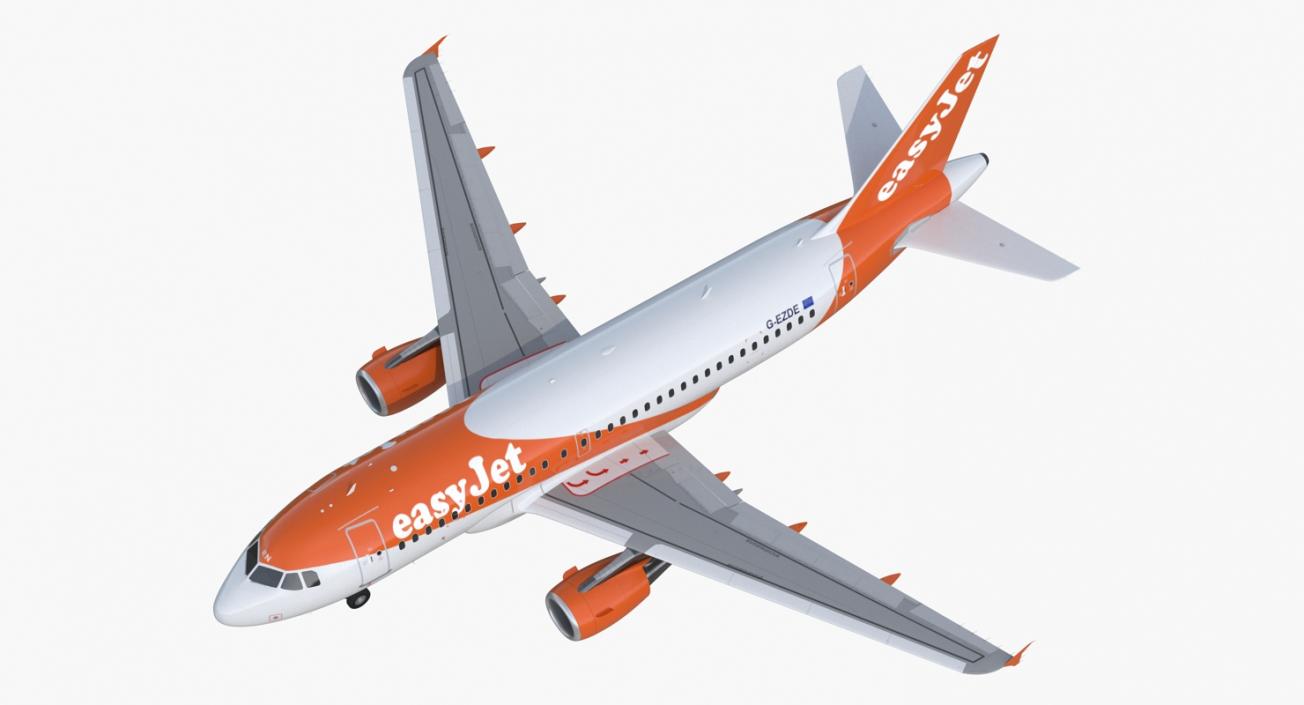 Airbus A319 EasyJet Airline Rigged 3D model