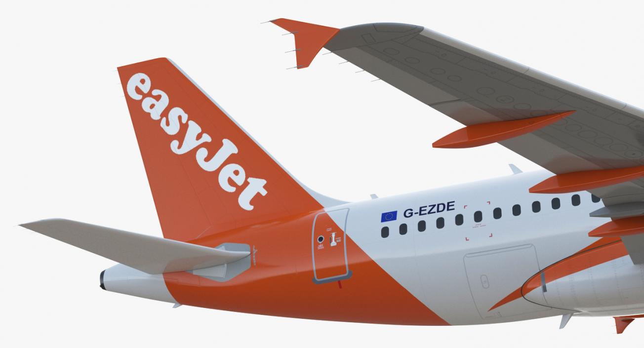 Airbus A319 EasyJet Airline Rigged 3D model