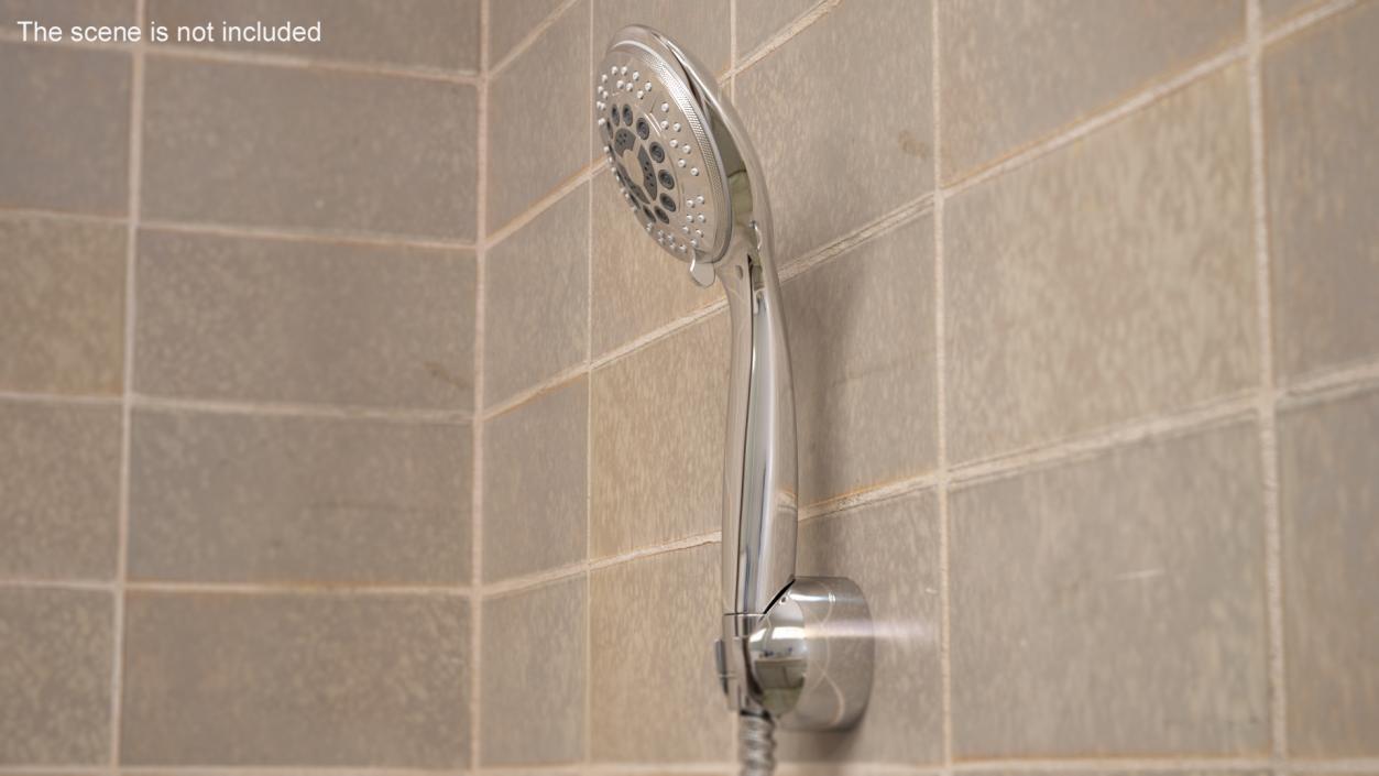 3D Chrome Nozzles Light Handheld Shower Head