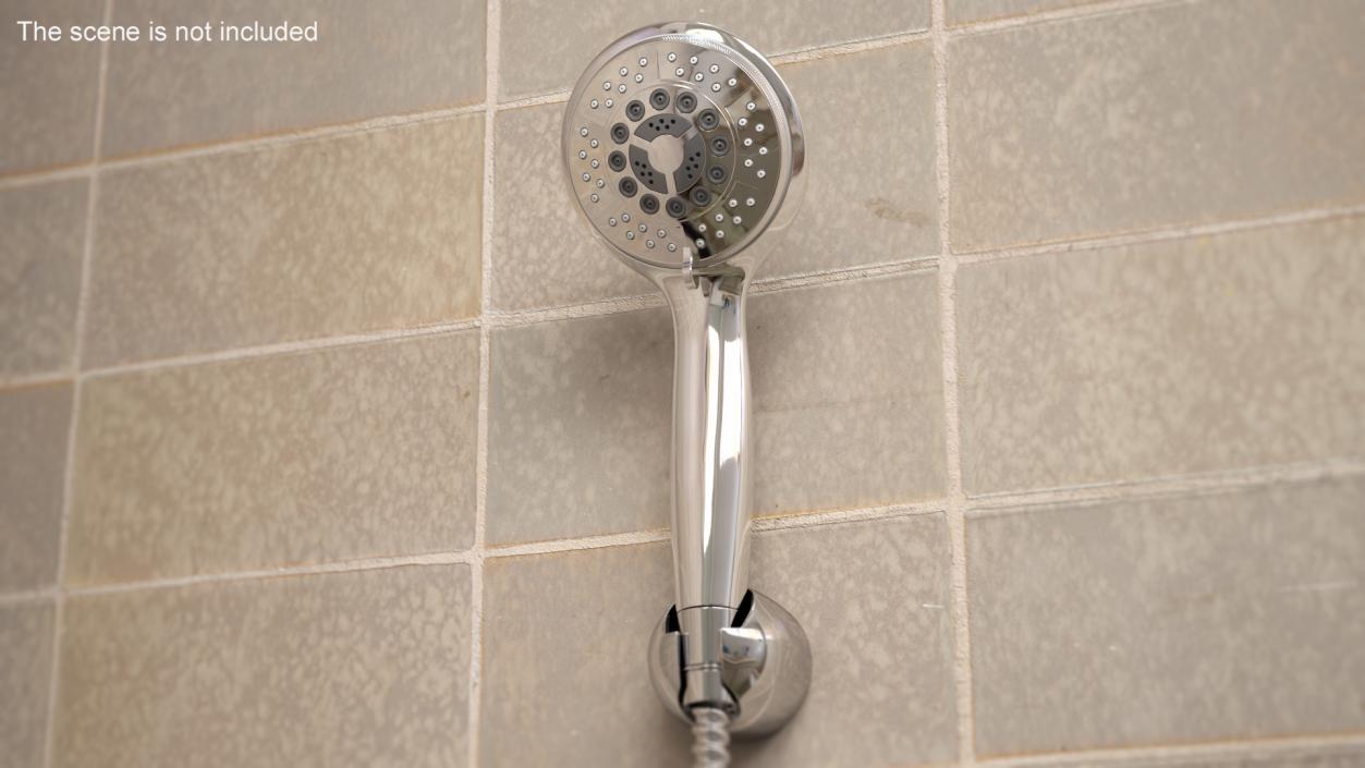 3D Chrome Nozzles Light Handheld Shower Head