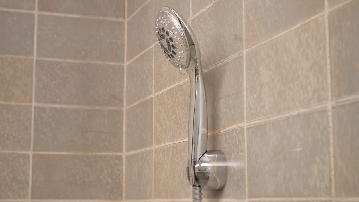 3D Chrome Nozzles Light Handheld Shower Head